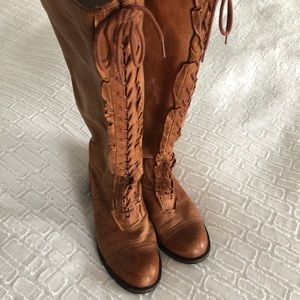 Leather boots
